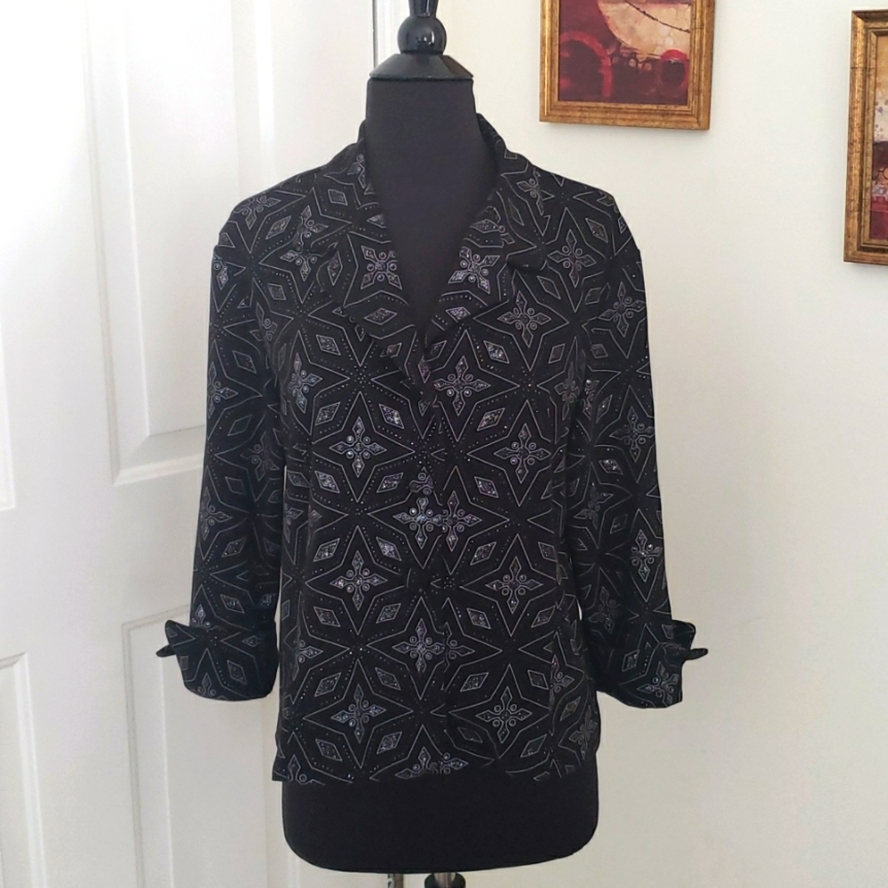 💥Beautiful Black and Silver Blazer💥